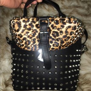 Studded bucket bag